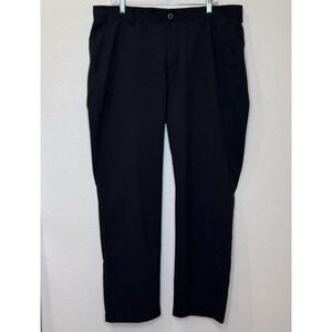 Under Amour Match Play Straight Leg Golf Pants Mens Sz 40x32 Black Chino Stretch